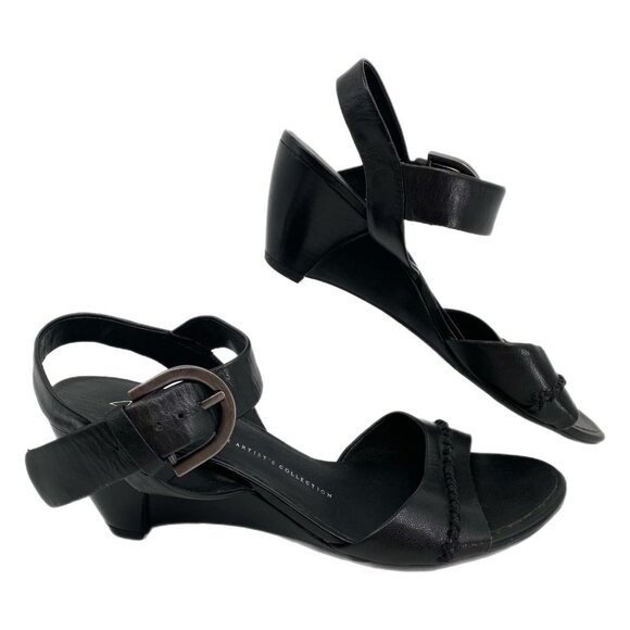 Franco Sarto Black Wedge Sandals | Size 7 for Every Occasion - Picture 1 of 10